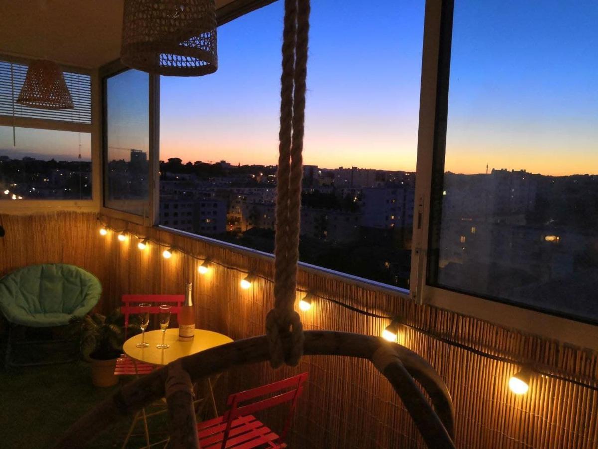 Appartamento Nid Panoramique VUE WOW ! SPAdéco - LoungeZEN - Terrasse ensoleillée - arrivée autonome - Netflix - emplacement idéal - Lumineux - rénové à neuf - Wifi Fibre - Montpellier Esterno foto